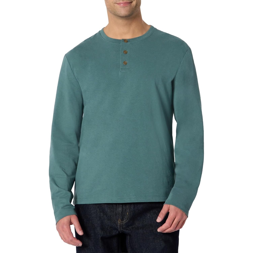 image:imageAmazon Essentials Mens LongSleeve Henley ShirtSlate Green