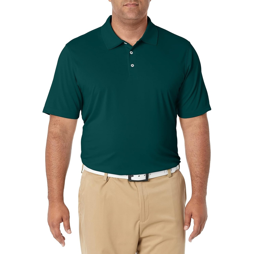 image:imageAmazon Essentials Mens Regular Fit Golf Polo Shirt MoistureWicking Quick Dry Recycled Polyester Short SleeveDark Green