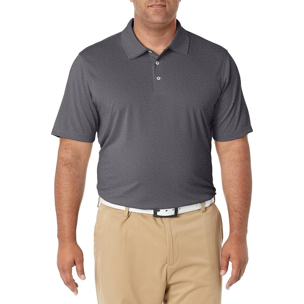image:imageAmazon Essentials Mens Regular Fit Golf Polo Shirt MoistureWicking Quick Dry Recycled Polyester Short SleeveDark Grey Heather