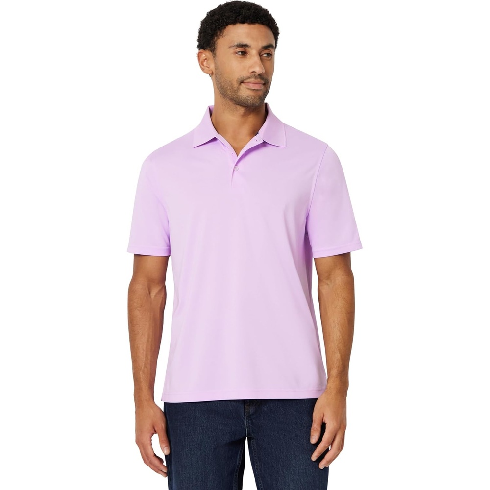 image:imageAmazon Essentials Mens Regular Fit Golf Polo Shirt MoistureWicking Quick Dry Recycled Polyester Short SleeveLavender