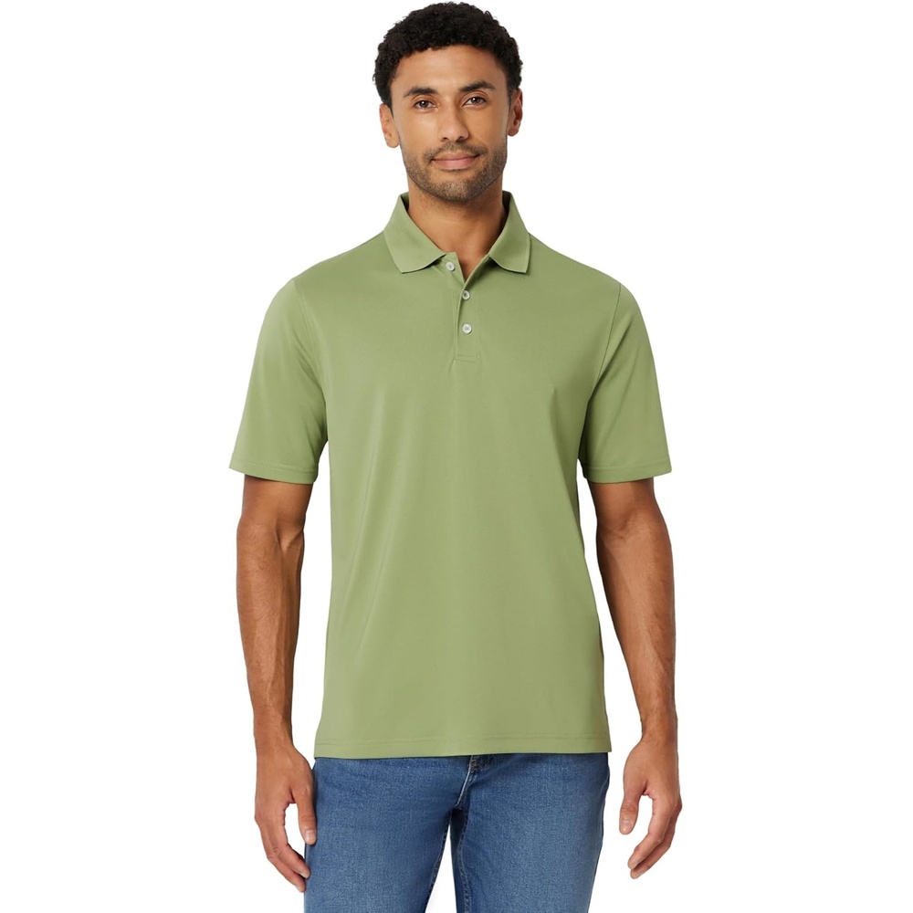 image:imageAmazon Essentials Mens Regular Fit Golf Polo Shirt MoistureWicking Quick Dry Recycled Polyester Short SleeveSage Green
