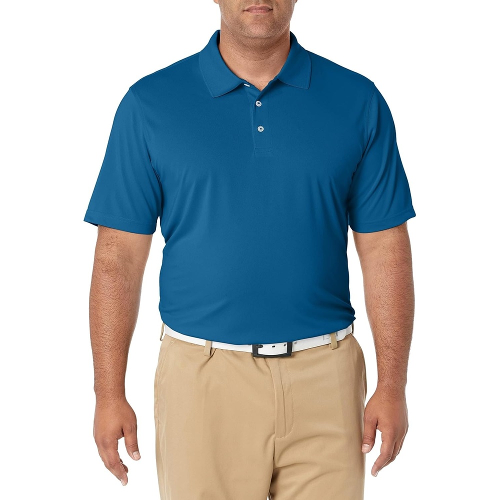 image:imageAmazon Essentials Mens RegularFit QuickDry Golf Polo Shirt Discontinued ColorsTeal Blue