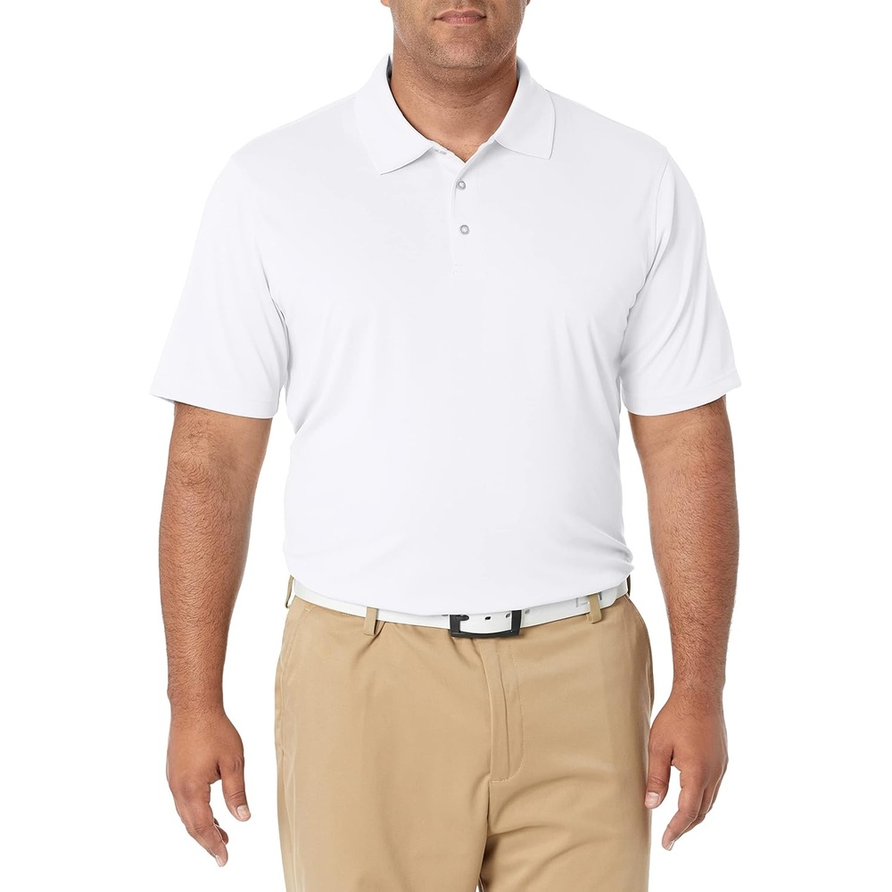 image:imageAmazon Essentials Mens RegularFit QuickDry Golf Polo Shirt Discontinued ColorsWhite