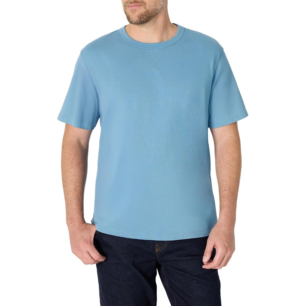 image:imageAmazon Essentials Mens RelaxedFit Heavyweight Cotton Pocket TShirtDusty Blue