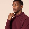 Amazon Essentials Men’s 100% Cotton Rib Knit Turtleneck Sweater(Burgundy)