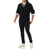 Amazon Essentials Mens Cable Knit V-Neck Sweater(Black)