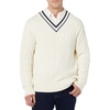 Amazon Essentials Mens Cable Knit V-Neck Sweater(Light Beige)