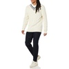 Amazon Essentials Mens Cable Knit V-Neck Sweater(Light Beige)