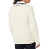 Amazon Essentials Mens Cable Knit V-Neck Sweater(Light Beige)