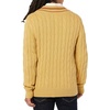 Amazon Essentials Mens Cable Knit V-Neck Sweater(Tan)