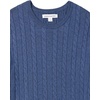 Amazon Essentials Men’s Crewneck Cable Cotton Pullover Sweater(Blue Heather)