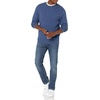 Amazon Essentials Men’s Crewneck Cable Cotton Pullover Sweater(Blue Heather)