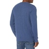 Amazon Essentials Men’s Crewneck Cable Cotton Pullover Sweater(Blue Heather)