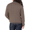 Amazon Essentials Men’s Crewneck Cable Cotton Pullover Sweater(Brown Heather)