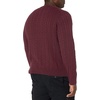 Amazon Essentials Men’s Crewneck Cable Cotton Pullover Sweater(Burgundy)
