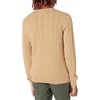 Amazon Essentials Men’s Crewneck Cable Cotton Pullover Sweater(Camel Heather)