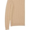 Amazon Essentials Men’s Crewneck Cable Cotton Pullover Sweater(Camel Heather)