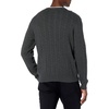 Amazon Essentials Men’s Crewneck Cable Cotton Pullover Sweater(Charcoal Heather)