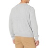 Amazon Essentials Men’s Crewneck Cable Cotton Pullover Sweater(Light Grey Heather)