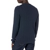Amazon Essentials Men’s Crewneck Cable Cotton Pullover Sweater(Navy)
