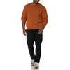 Amazon Essentials Men’s Crewneck Cable Cotton Pullover Sweater(Rust)