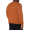 Amazon Essentials Men’s Crewneck Cable Cotton Pullover Sweater(Rust)