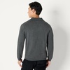 Amazon Essentials Men’s Long Sleeve Regular-Fit Knit Polo Sweater(Charcoal Heather)