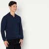Amazon Essentials Men’s Long Sleeve Regular-Fit Knit Polo Sweater(Navy)