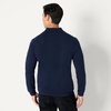 Amazon Essentials Men’s Long Sleeve Regular-Fit Knit Polo Sweater(Navy)