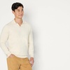 Amazon Essentials Men’s Long Sleeve Regular-Fit Knit Polo Sweater(Sand Heather)