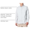 Amazon Essentials Men’s Long Sleeve Shirt – Regular-Fit, Pocket Stretch Oxford (Available in Big & Tall)(Light Grey)