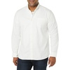 Amazon Essentials Men’s Long Sleeve Shirt – Regular-Fit, Pocket Stretch Oxford (Available in Big & Tall)(White)