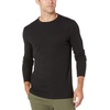 Amazon Essentials Men’s Long Sleeve Slim-Fit Waffle Thermal Shirt with Ribbed Trim(Black)
