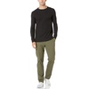 Amazon Essentials Men’s Long Sleeve Slim-Fit Waffle Thermal Shirt with Ribbed Trim(Black)