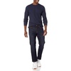 Amazon Essentials Men’s Long Sleeve Slim-Fit Waffle Thermal Shirt with Ribbed Trim(Navy)