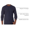 Amazon Essentials Men’s Long Sleeve Slim-Fit Waffle Thermal Shirt with Ribbed Trim(Navy)