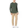Amazon Essentials Men’s Long Sleeve Slim-Fit Waffle Thermal Shirt with Ribbed Trim(Olive Heather)