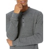 Amazon Essentials Men’s Long Sleeve Waffle Henley Shirt(Charcoal)