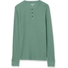 Amazon Essentials Men’s Long Sleeve Waffle Henley Shirt(Green)