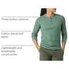 Amazon Essentials Men’s Long Sleeve Waffle Henley Shirt(Green)
