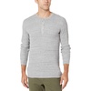 Amazon Essentials Men’s Long Sleeve Waffle Henley Shirt(Light Grey Heather)