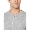 Amazon Essentials Men’s Long Sleeve Waffle Henley Shirt(Light Grey Heather)
