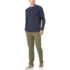 Amazon Essentials Men’s Long Sleeve Waffle Henley Shirt(Navy)