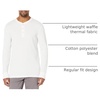 Amazon Essentials Men’s Long Sleeve Waffle Henley Shirt(White)