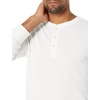 Amazon Essentials Men’s Long Sleeve Waffle Henley Shirt(White)