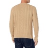 Amazon Essentials Mens Long-Sleeve 100% Cotton Fisherman Cable Crewneck Sweater(Camel)