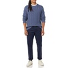 Amazon Essentials Mens Long-Sleeve 100% Cotton Fisherman Cable Crewneck Sweater(Dark Blue)