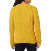 Amazon Essentials Mens Long-Sleeve 100% Cotton Fisherman Cable Crewneck Sweater(Mustard Yellow)