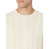 Amazon Essentials Mens Long-Sleeve 100% Cotton Fisherman Cable Crewneck Sweater(Off-white)