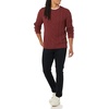 Amazon Essentials Mens Long-Sleeve 100% Cotton Fisherman Cable Crewneck Sweater(Oxblood)